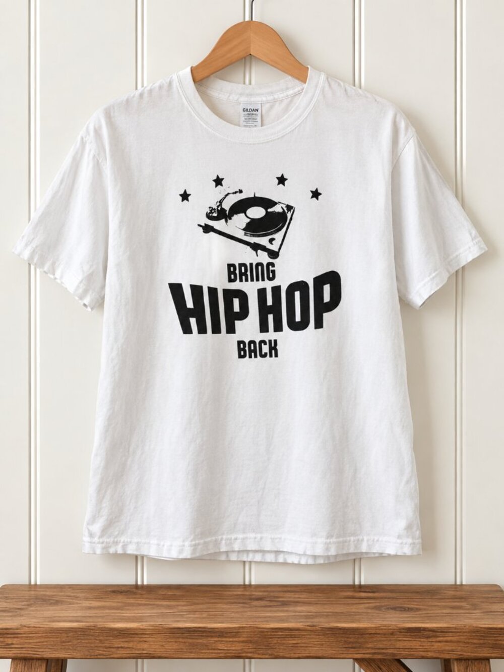 Bring Hip Hop Back T-Shirt Rap Music Turntable Record Player Men's Size XL